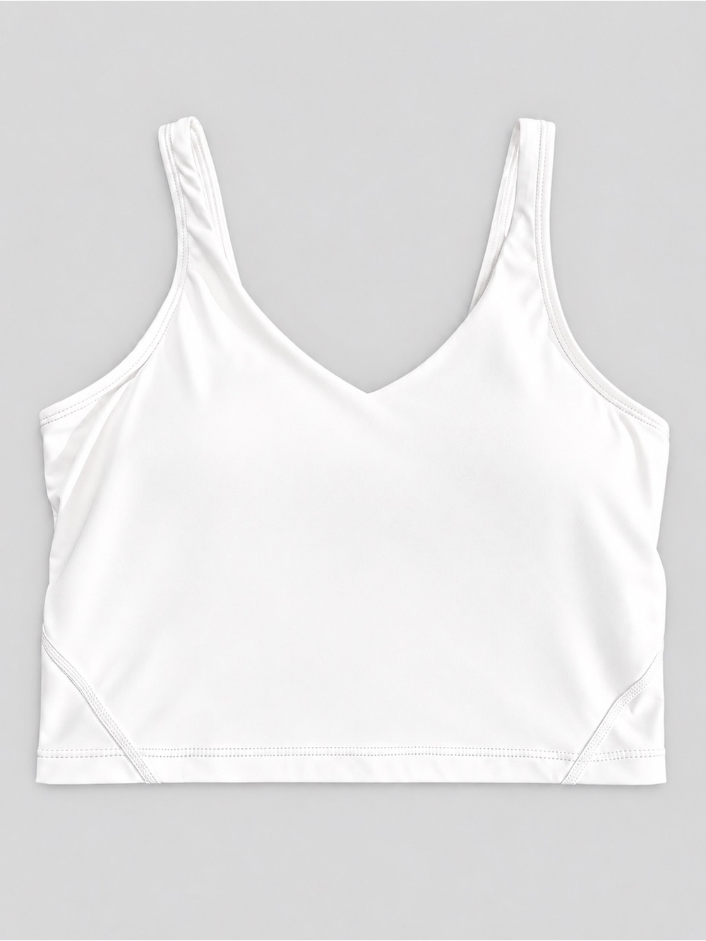 White Padded Crop Tank / Bra